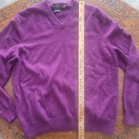 Black Brown 1826 Men's Purple Cashmere Sweater Size XL - Picture 3 of 5